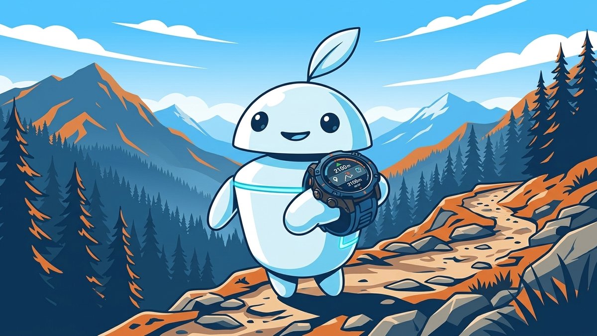 Maskot iguru.sk na horskej túre s outdoor GPS hodinkami Suunto Vertical na zápästí