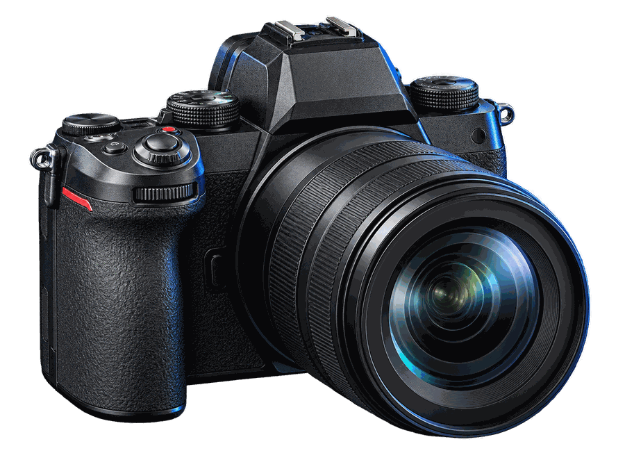 Fotoaparáty Nikon – ilustračná produktová scéna