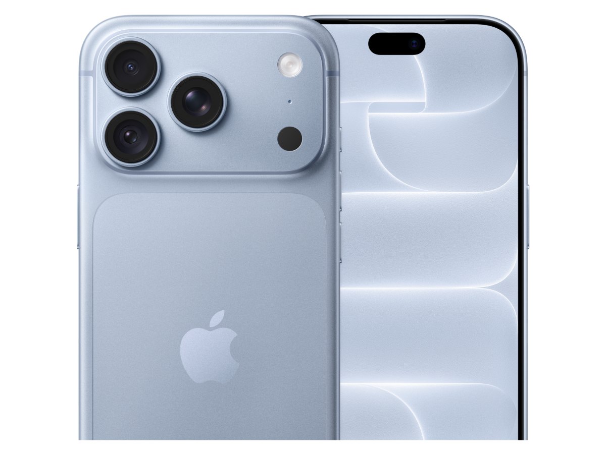 iPhone 18 Pro vo farbe glacier – zadná strana a displej