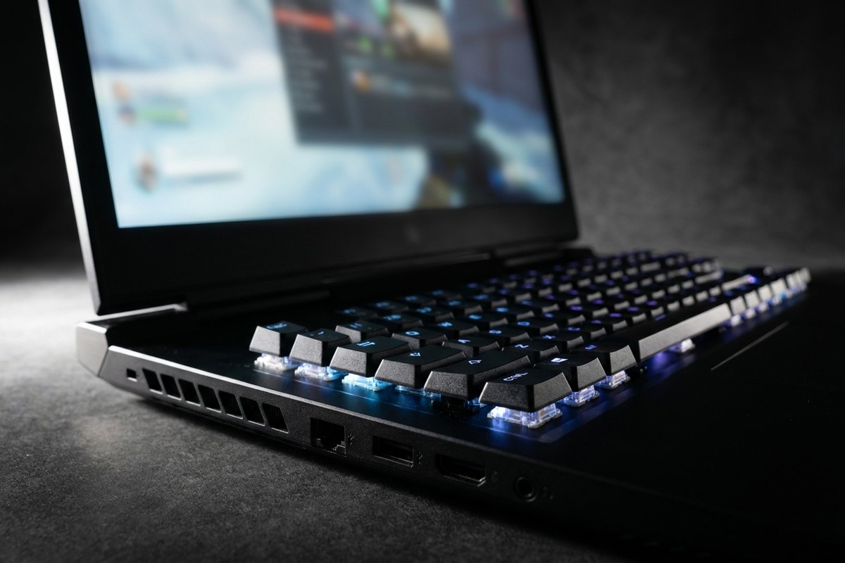 Renovovaný Acer Nitro V16 – detail 16″ displeja so 165 Hz a podsvietenej klávesnice s numerickou časťou