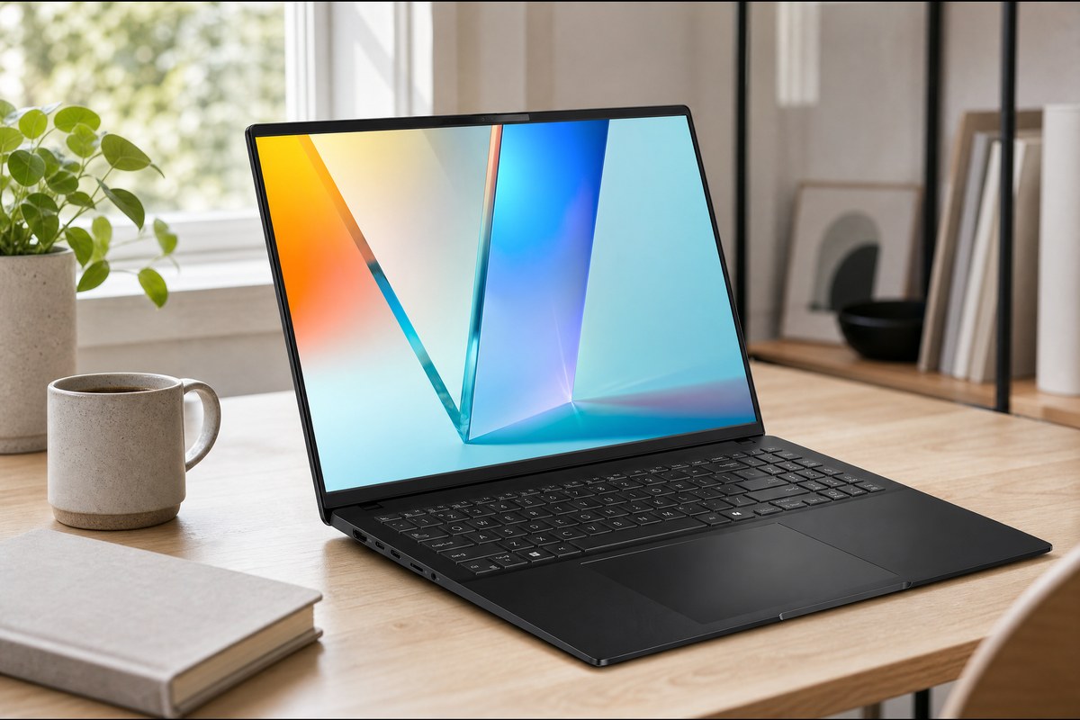 Renovovaný Microsoft Surface Pro 9 Platinum s pripojenou klávesnicou a myšou Arc na dubovom stole v domácej pracovni
