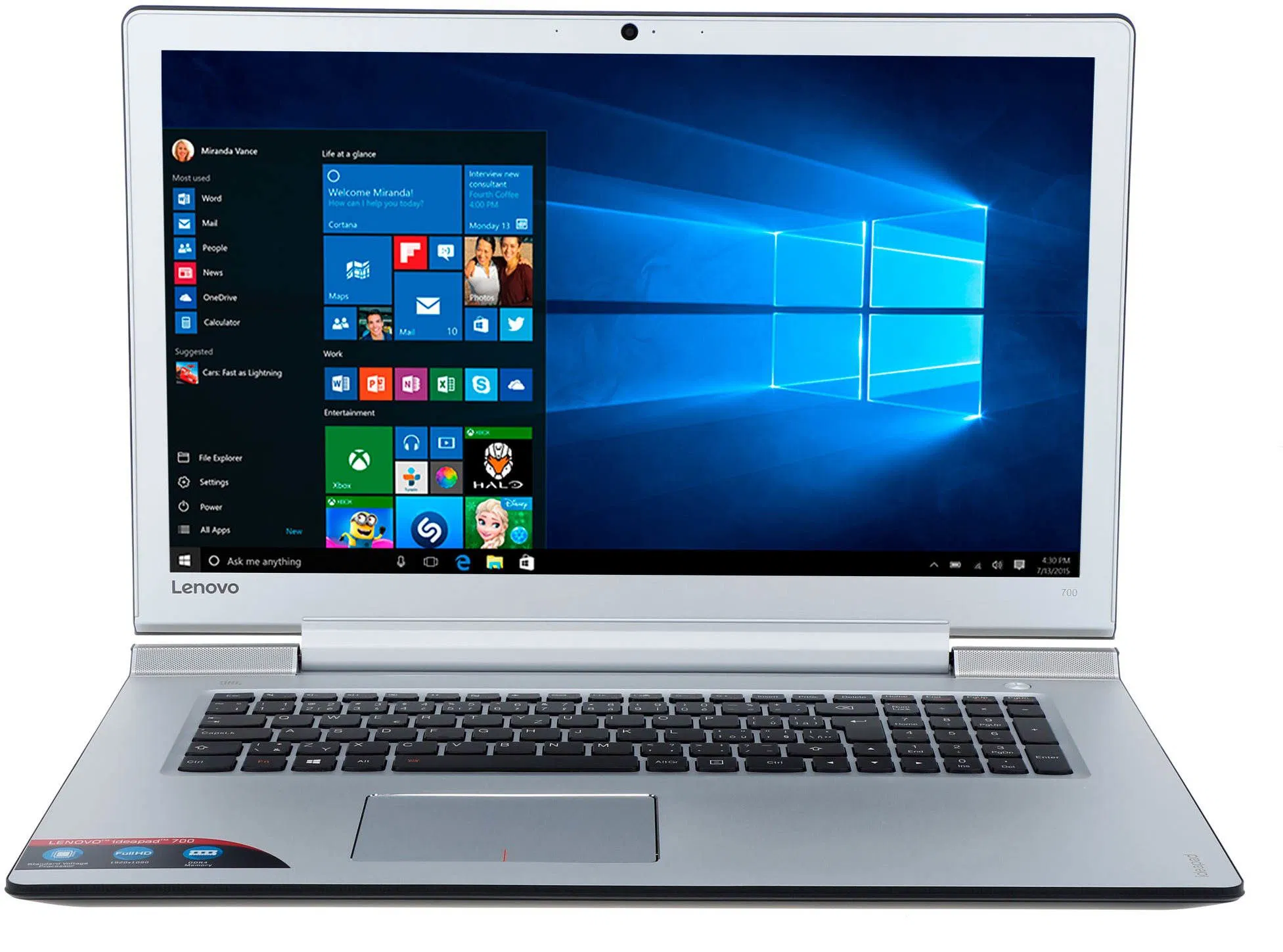 Lenovo IdeaPad 700-17ISK • Core i7 • GTX 950M • 17,3″ | Stav: Vynikajúci – A