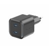 Swissten GaN nabíjačka 2x USB-C 20W – čierna
