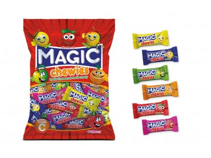 Magic Chew Měkké karamelky slim s ovocnou příchutí 500g