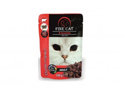 7194 2 fine cat hovezi v omacce adult grain free 100 g kapsicka