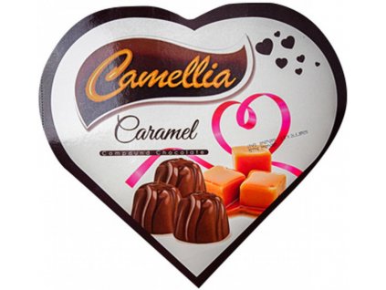3136 camellia bonboniera srdce 110g karemel