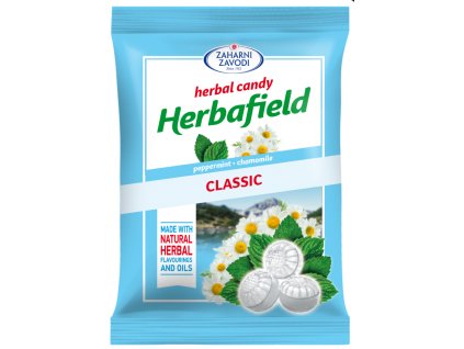 Herbafield Bylinné bonbóny 75g peprmint s heřmánkem