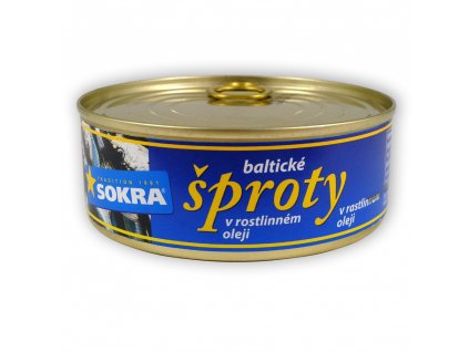 5380 sokra sproty balticke v rostlinnem oleji 240 g