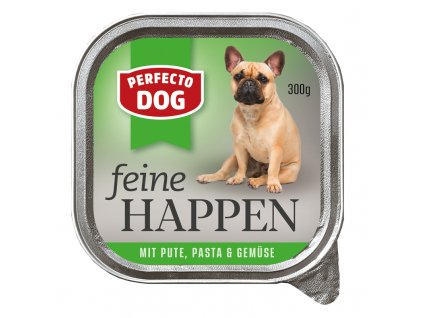 perfecto dog feine happen pute pasta gemuese 300g