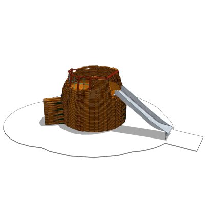 Sestava z akátu s nerez. skluzavkou Igloo I.
