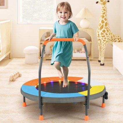 Dětská přenosná trampolína se světýlky