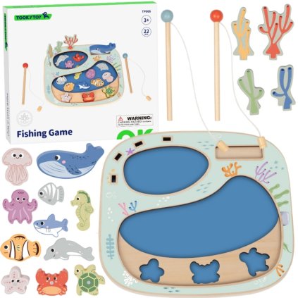 Motorická dřevěná hra - rybaření  04