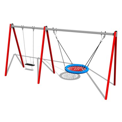 Houpačka celokovová sedák + hnízdo v.p. 1,5 m