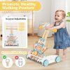 Dřevěné Montessori chodítko s activity board a nastavitelnou výškou 06