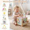 Dřevěná Montessori motorická kostka 7v1 03