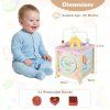 Dřevěná Montessori motorická kostka 7v1 05