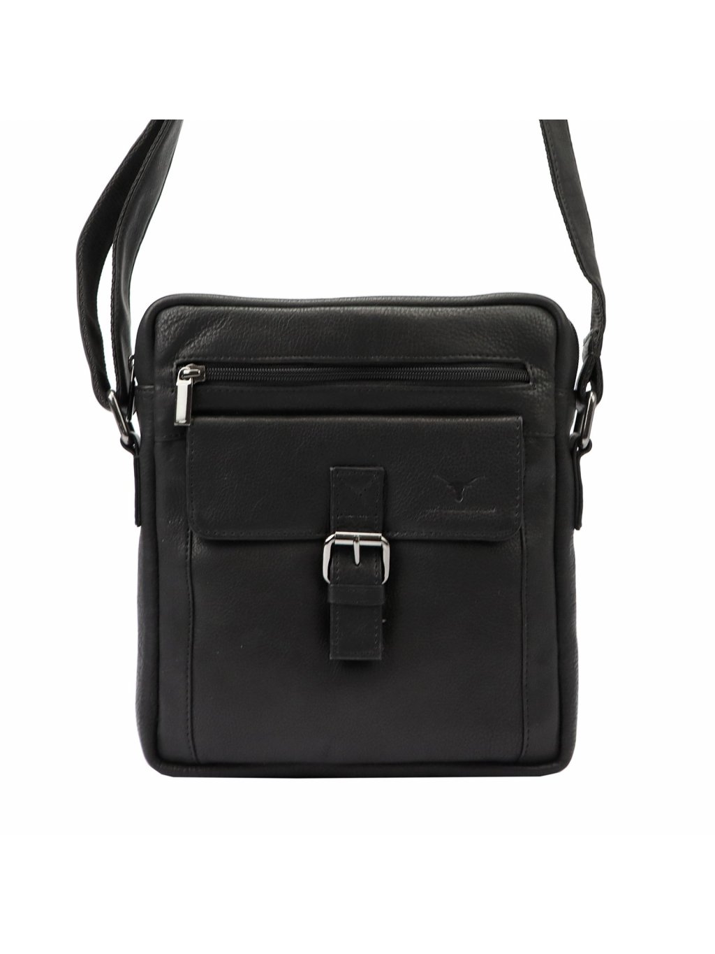 Pánská kožená taška přes rameno Money Kepper HN7692 černá