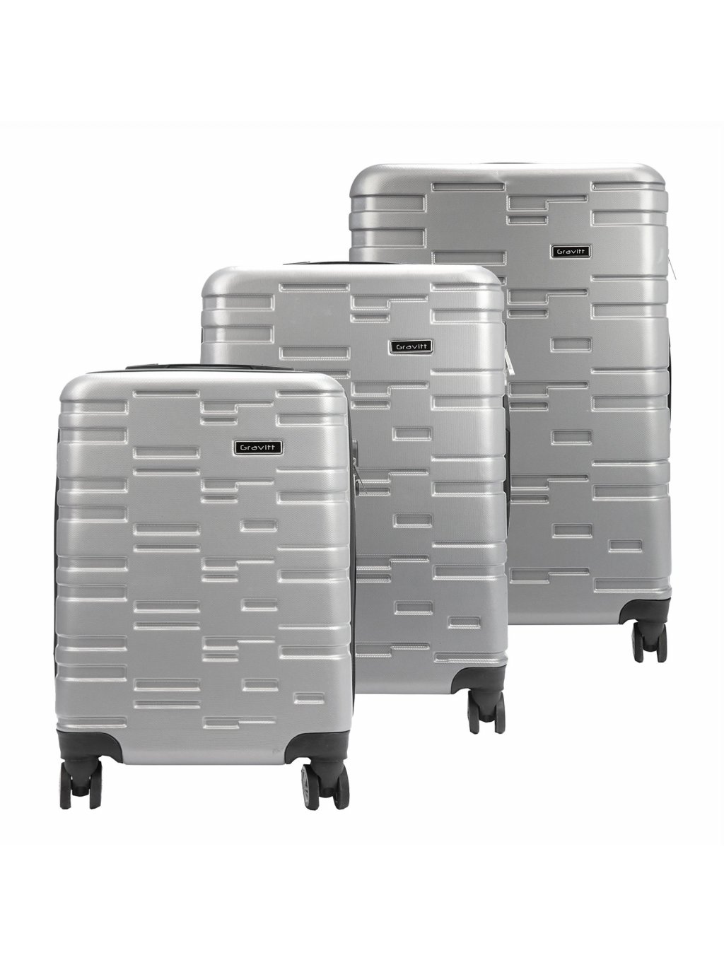 Sada cestovních kufrů Gravitt #1 x3 Z stříbrná