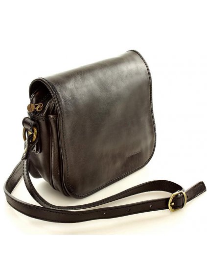 Kožená crossbody kabelka Mazzini M17M9 černá