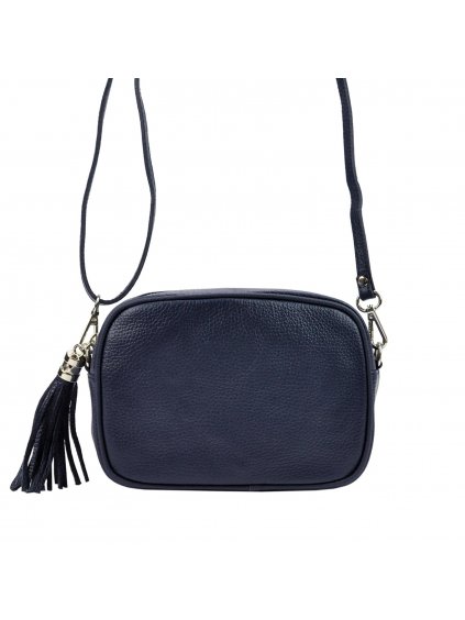 Kožená crossbody kabelka Patrizia Piu 01-067N modrá