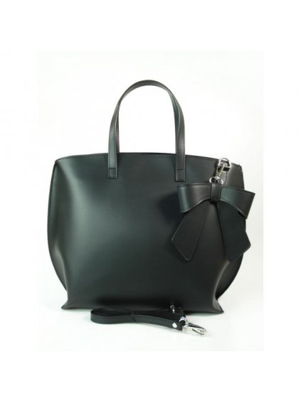 Dámská kožená kufříková kabelka Vera Pelle M03 L černá