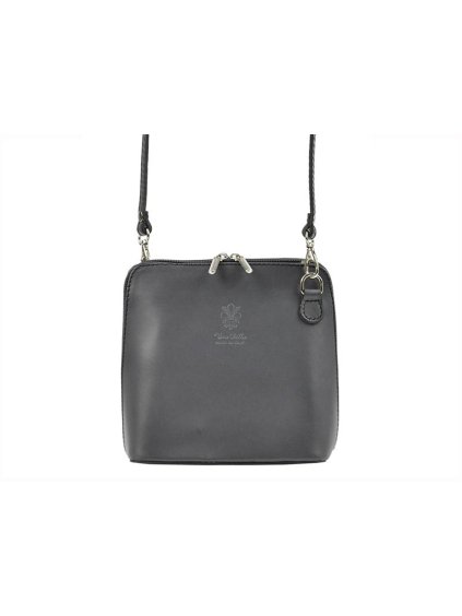 Kožená crossbody kabelka Vera Pelle 1702 antracit