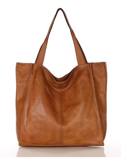Kožená kabelka přes rameno Mazzini M102 camel
