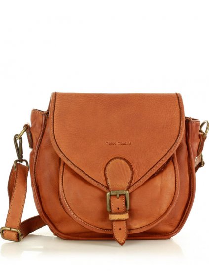 Kožená crossbody kabelka Mazzini M138 camel