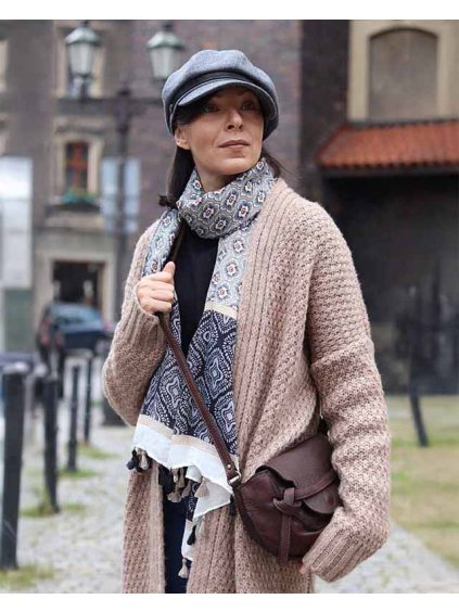 Kožená crossbody kabelka Mazzini M82 hnědá