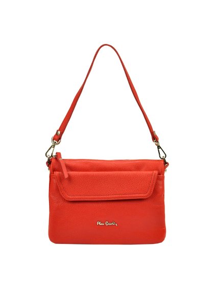 Luxusní kožená kabelka Pierre Cardin FRZ 1833 červená