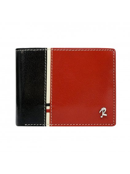 Pánská kožená peněženka ROVICKY 323-RBA-D RFID černo červená