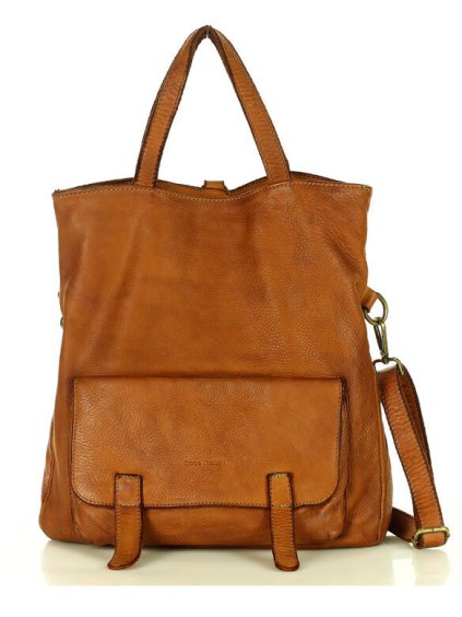 Kožená kabelka přes rameno Mazzini M166 camel