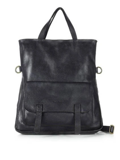 Kožená kabelka přes rameno Mazzini M166 černá