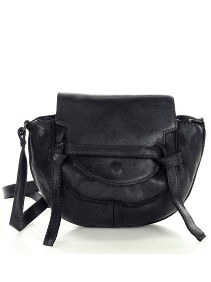 Kožená crossbody kabelka Mazzini M82 černá