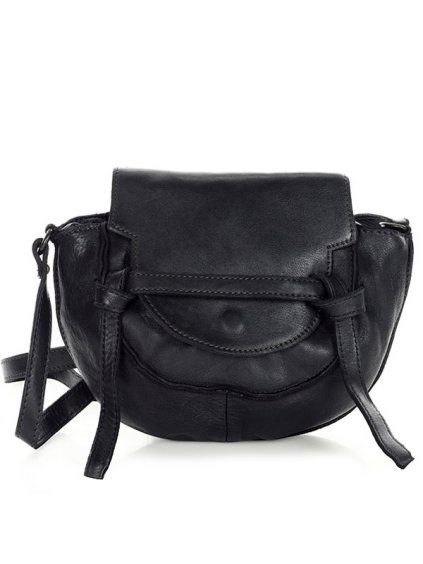 Kožená crossbody kabelka Mazzini M82 černá