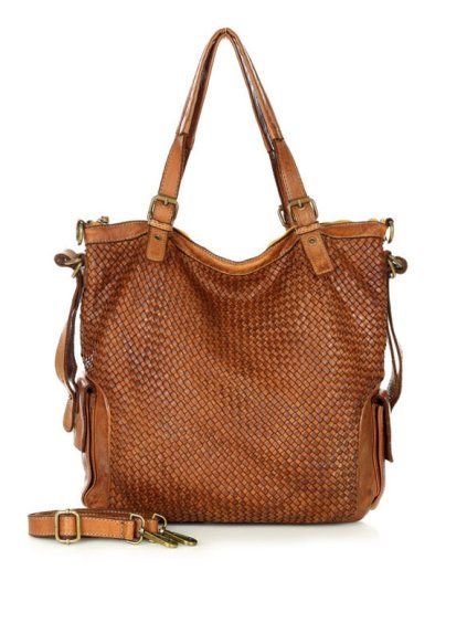 Kožená kabelka přes rameno Mazzini M202 camel