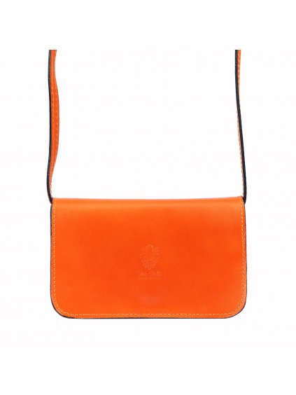 Dámská kožená crossbody kabelka Gregorio 107 oranžová