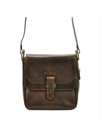 Kožená crossbody kabelka Pierre Cardin 4227 GNC tmavě hnědá