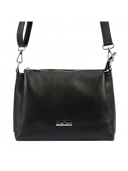 Kožená crossbody kabelka MiaMore 01-002 černá