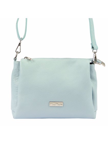 Kožená crossbody kabelka MiaMore 01-002 modrá