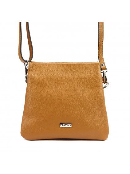 Kožená crossbody kabelka MiaMore 01-022 camel