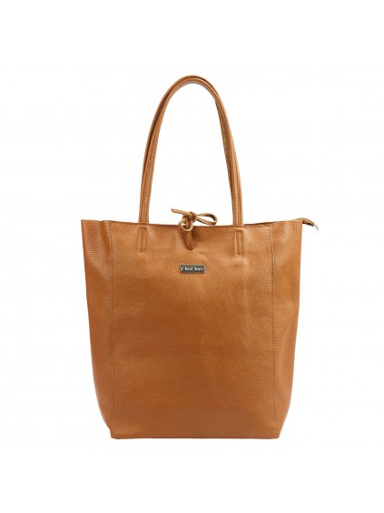 Kožená kabelka přes rameno MiaMore 01-014 Z camel