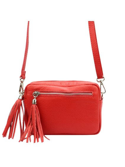 Kožená crossbody kabelka Luka 20-030 červená