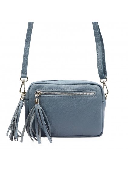 Kožená crossbody kabelka Luka 20-030 modrá