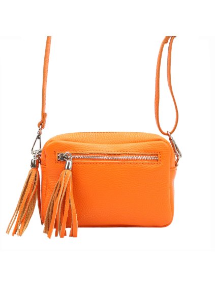 Kožená crossbody kabelka Luka 20-030 oranžová