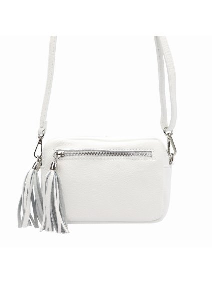 Kožená crossbody kabelka Luka 20-030 bílá