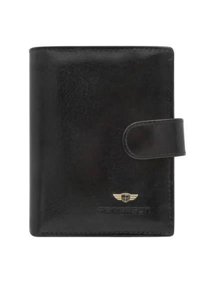 Pánská kožená peněženka Peterson PTN N62L-VT černá