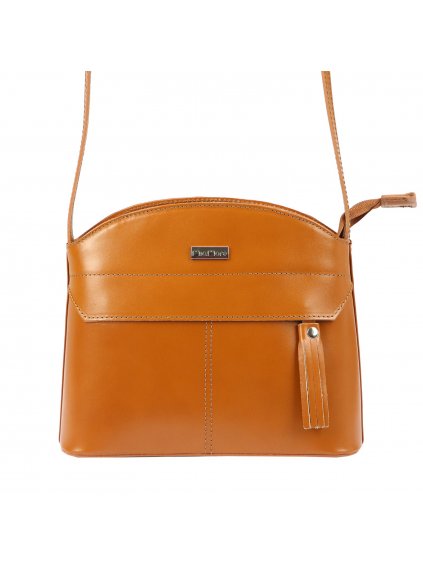 Kožená crossbody kabelka MiaMore 01-012 camel