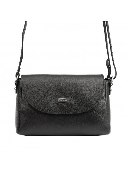 Kožená crossbody kabelka MiaMore 01-018 černá