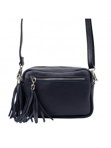 Kožená crossbody kabelka Luka 20-030 tmavě modrá
